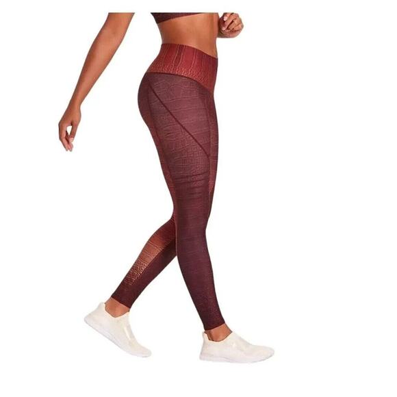 Niyama Sol Pants - Niyama Sol Slice Crocodile Chocolate Low Rise Legging Size Medium-